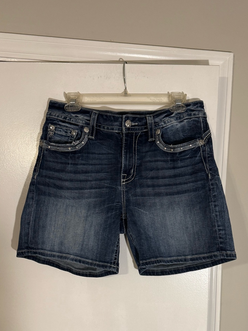 Dark Wash Denim Women’s Shorts summer vacation resort wear school clothes